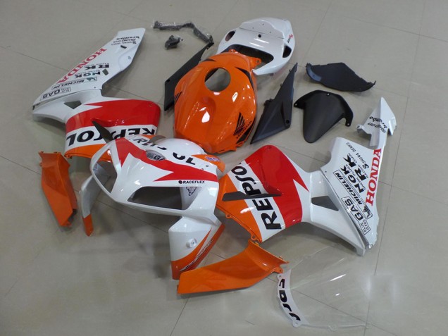 Arancia Bianco Repsol Carene Moto Honda CBR 600 RR 2005-2006 Arancia Bianco Repsol Carene Moto Honda CBR 600 RR 2005-2006