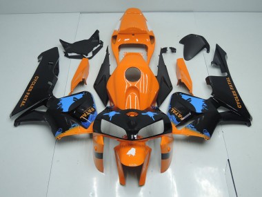 Arancia Nero ABS Kit Carenatura Moto Honda CBR 600 RR 2005-2006