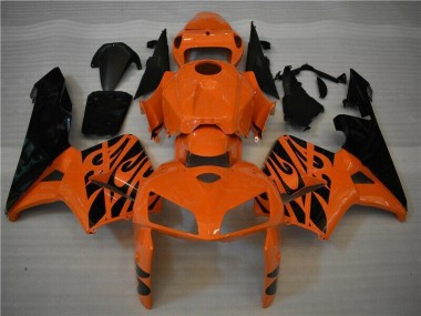 Arancia Nero Kits Carene Moto Honda CBR 600 RR 2005-2006
