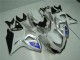 Argento Bianco Carene Moto Suzuki GSXR 1000 K9 2009-2016 Argento Bianco Carene Moto Suzuki GSXR 1000 K9 2009-2016