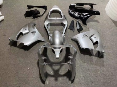 Argento Lucido Nero Carene Moto & Plastica Kawasaki ZX9R 2002-2003