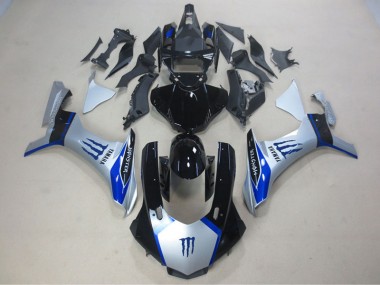 Argento Nero Blu Monster Carene Moto Yamaha R1 2015-2019