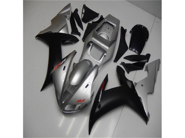 Argento Nero Carena Moto Yamaha R1 2002-2003 Argento Nero Carena Moto Yamaha R1 2002-2003