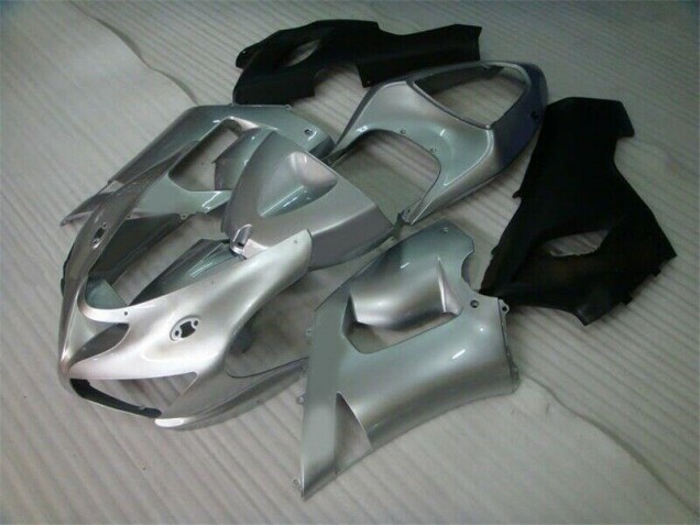 Argento Nero Carene Moto Kawasaki ZX6R 2005-2006 Argento Nero Carene Moto Kawasaki ZX6R 2005-2006
