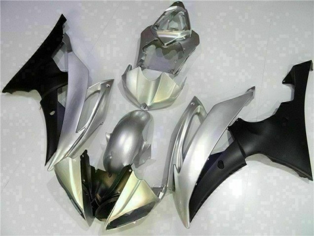 Argento Nero Carene Moto Yamaha R6 2008-2016 Argento Nero Carene Moto Yamaha R6 2008-2016