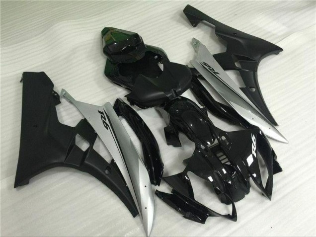 Argento Nero Kit Carenatura Moto Iniezione Yamaha R6 2006-2007 Argento Nero Kit Carenatura Moto Iniezione Yamaha R6 2006-2007
