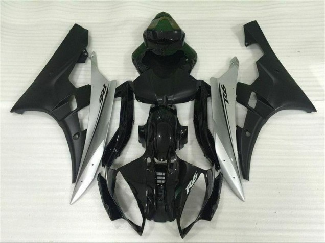 Argento Nero Kit Carenatura Moto Iniezione Yamaha R6 2006-2007 Argento Nero Kit Carenatura Moto Iniezione Yamaha R6 2006-2007