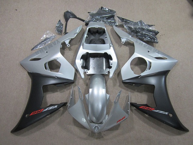 Argento Nero Kits Carene Moto & Plastica Moto Yamaha R6 2003-2005 Argento Nero Kits Carene Moto & Plastica Moto Yamaha R6 2003-2005