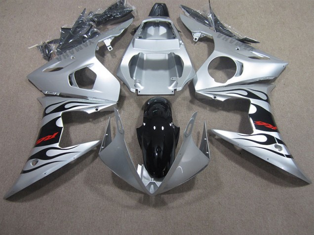 Argento Nero Rosso Decal Carene Moto Yamaha R6 2003-2005
