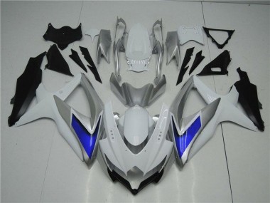 Bianco Argento Blu Carene Moto Suzuki GSXR 600 / 750 K8 2008-2010