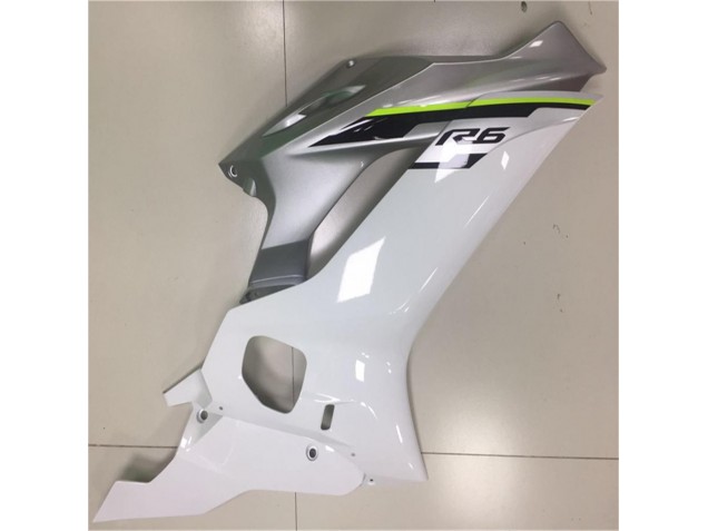 Bianco Argento Carene Moto Yamaha R6 2017-2023 Bianco Argento Carene Moto Yamaha R6 2017-2023