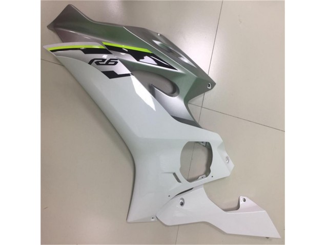 Bianco Argento Carene Moto Yamaha R6 2017-2023 Bianco Argento Carene Moto Yamaha R6 2017-2023
