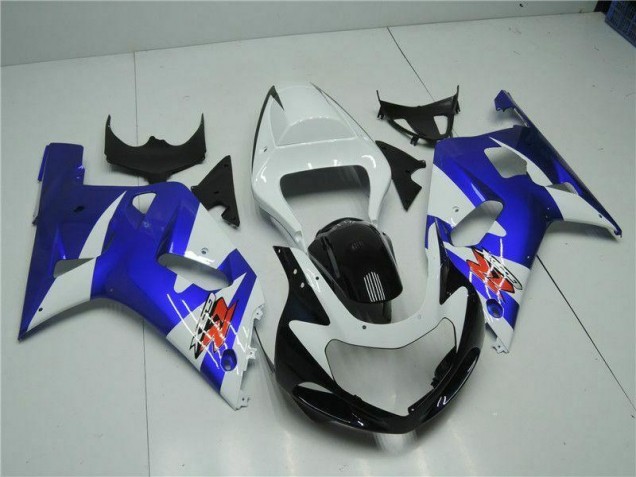 Bianco Blu Carene Moto Suzuki GSXR 600 / 750 K1 K2 K3 2001-2003 Bianco Blu Carene Moto Suzuki GSXR 600 / 750 K1 K2 K3 2001-2003