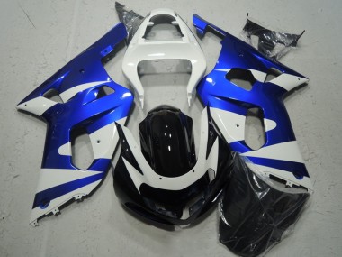 Bianco Blu Carene Moto Suzuki GSXR 600 K1 K2 K3 2001-2003