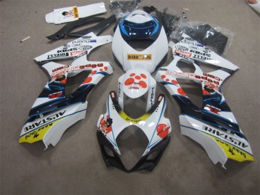 Bianco Blu Dark Dog Carene Moto Suzuki GSXR 1000 K7 2007-2008