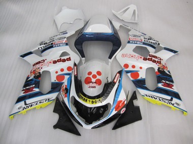 Bianco Blu Dark Dog Carene Moto Suzuki GSXR 600 K1 K2 K3 2001-2003