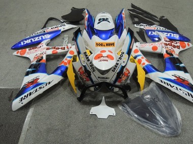 Bianco Blu Dark Dog Carene Moto Suzuki GSXR 600 K8 2008-2010