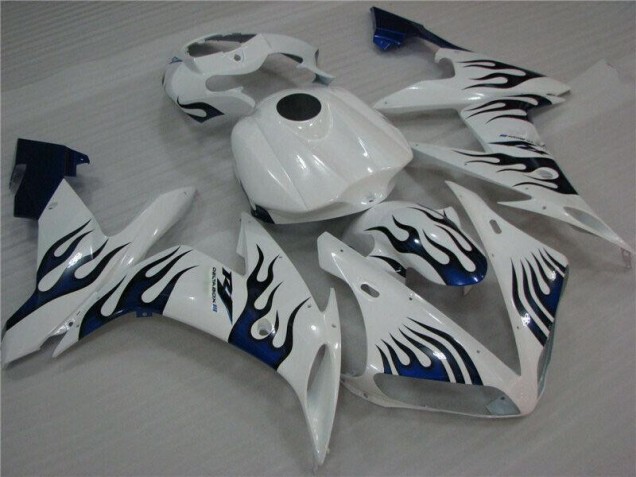 Bianco Blu Fiamma Carene Moto Yamaha R1 2004-2006 Bianco Blu Fiamma Carene Moto Yamaha R1 2004-2006
