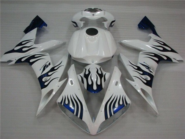 Bianco Blu Fiamma Carene Moto Yamaha R1 2004-2006 Bianco Blu Fiamma Carene Moto Yamaha R1 2004-2006