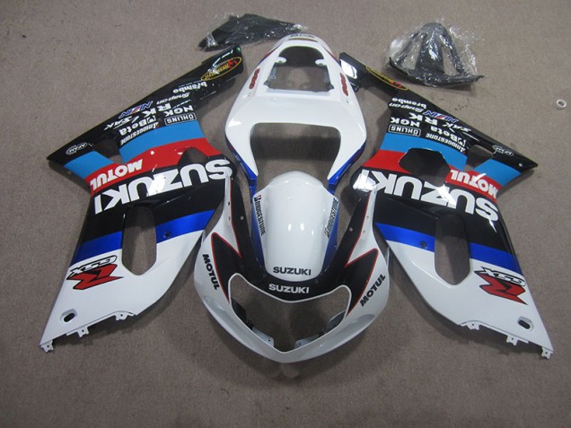 Bianco Blu Motul Kit Carenatura Motocicletta Completo ABS Suzuki GSXR 600 K1 K2 K3 2001-2003 Bianco Blu Motul Kit Carenatura Motocicletta Completo ABS Suzuki GSXR 600 K1 K2 K3 2001-2003
