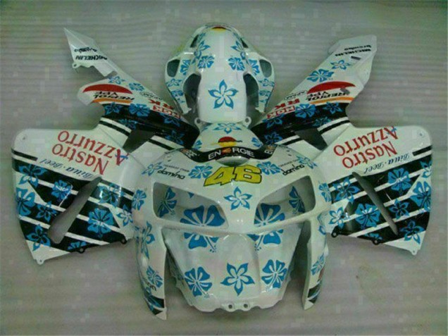 Bianco Blu Nastro Azzurro 46 ABS Plastica Moto Honda CBR 600 RR 2005-2006 Bianco Blu Nastro Azzurro 46 ABS Plastica Moto Honda CBR 600 RR 2005-2006
