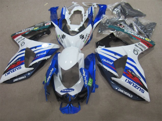Bianco Blu Samsung Carene Moto Suzuki GSXR 1000 K9 2009-2016 Bianco Blu Samsung Carene Moto Suzuki GSXR 1000 K9 2009-2016