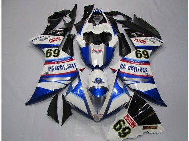 Bianco Blu Sterilgarda SCALZ 69 Carene Moto Yamaha R1 2009-2011