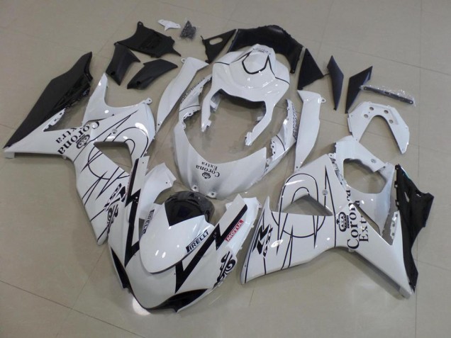 Bianco Corona Corsa Carene Moto Suzuki GSXR 1000 K9 2009-2016 Bianco Corona Corsa Carene Moto Suzuki GSXR 1000 K9 2009-2016