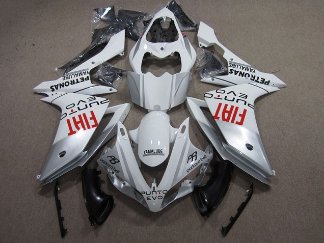 Bianco Fiat Carene Moto Yamaha R1 2007-2008 Bianco Fiat Carene Moto Yamaha R1 2007-2008