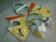 Bianco Giallo Fiamma Carene Moto Kawasaki ZX6R 2000-2002 Bianco Giallo Fiamma Carene Moto Kawasaki ZX6R 2000-2002