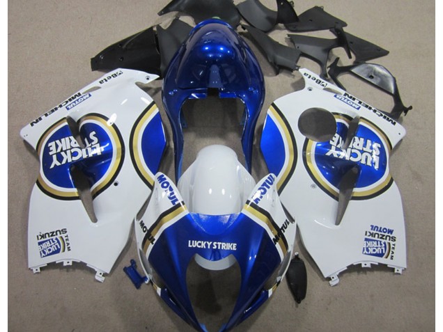 Bianco Lucky Strike Blu Motul Carene Moto Suzuki GSXR 1300 Hayabusa 1996-2007 Bianco Lucky Strike Blu Motul Carene Moto Suzuki GSXR 1300 Hayabusa 1996-2007