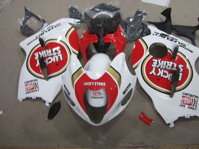 Bianco Lucky Strike Motul Carene Moto Suzuki GSXR 1300 Hayabusa 1996-2007 Bianco Lucky Strike Motul Carene Moto Suzuki GSXR 1300 Hayabusa 1996-2007