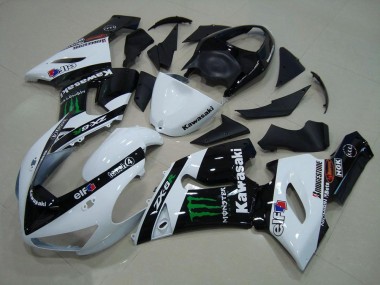 Bianco Monster Carene Moto Kawasaki ZX6R 2005-2006