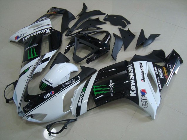 Bianco Monster Carene Moto Kawasaki ZX6R 2007-2008