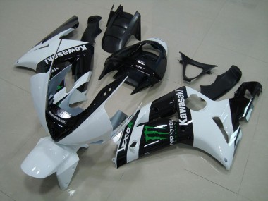 Bianco Monster Kit Completo Carenatura Moto ABS Kawasaki ZX6R 2003-2004