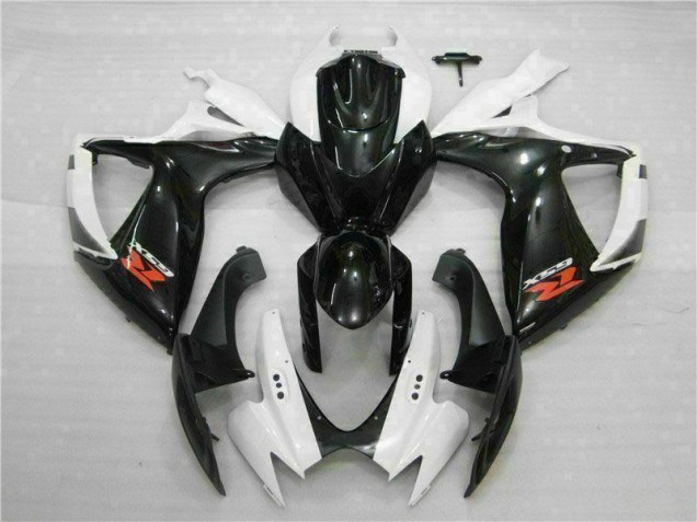 Bianco Nero ABS Kits Carena Moto Suzuki GSXR 600 / 750 K6 2006-2007 Bianco Nero ABS Kits Carena Moto Suzuki GSXR 600 / 750 K6 2006-2007