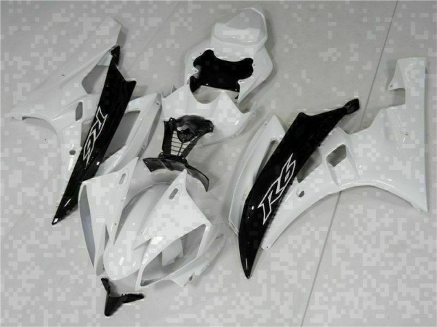Bianco Nero ABS Kits Carenatura Moto Yamaha R6 2006-2007