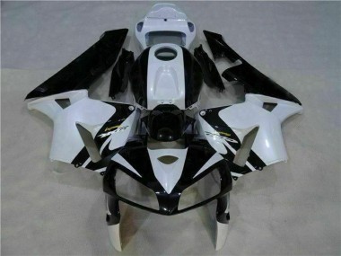 Bianco Nero ABS Moto Plastica & Carena Honda CBR 600 RR 2005-2006