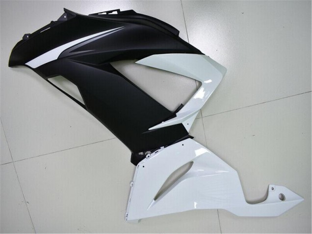 Bianco Nero ABS Moto Plastica & Carene Kawasaki ZX6R 2013-2018 Bianco Nero ABS Moto Plastica & Carene Kawasaki ZX6R 2013-2018