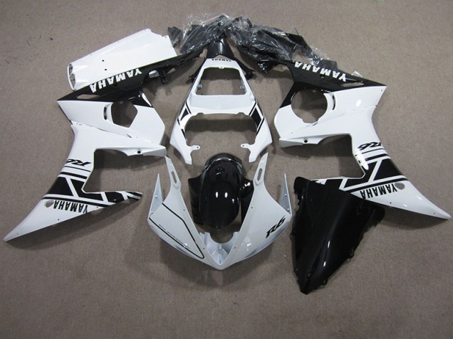 Bianco Nero Carene Moto & Plastica Moto Yamaha R6 2003-2005 Bianco Nero Carene Moto & Plastica Moto Yamaha R6 2003-2005