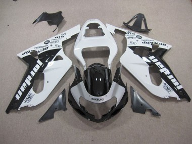 Bianco Nero Carene Moto Suzuki GSXR 600 K1 K2 K3 2001-2003