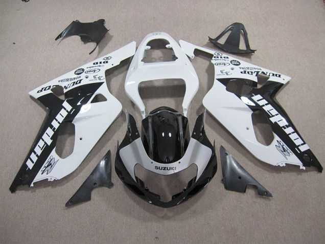 Bianco Nero Carene Moto Suzuki GSXR 600 K1 K2 K3 2001-2003 Bianco Nero Carene Moto Suzuki GSXR 600 K1 K2 K3 2001-2003