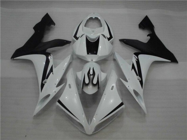 Bianco Nero Fiamma Carene Moto Yamaha R1 2004-2006 Bianco Nero Fiamma Carene Moto Yamaha R1 2004-2006