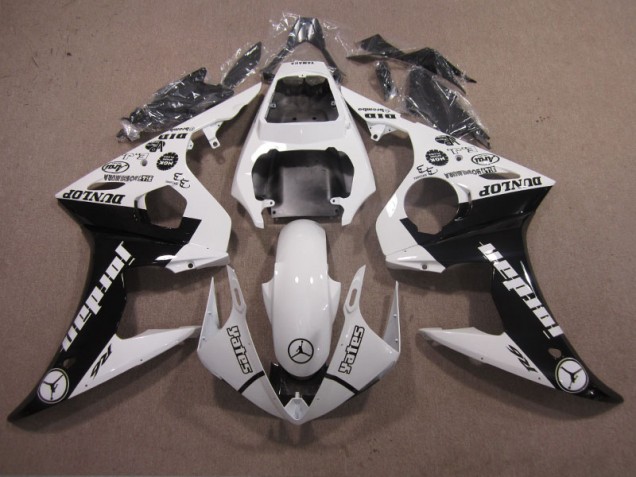 Bianco Nero Kit Carenatura Iniezione Yamaha R6 2003-2005 Bianco Nero Kit Carenatura Iniezione Yamaha R6 2003-2005