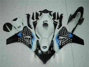 Bianco Nero Kit Carenatura Moto Iniezione Honda CBR 1000 RR 2008-2011