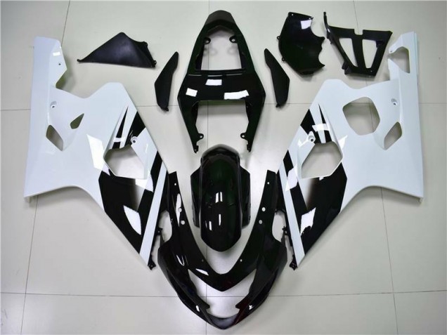 Bianco Nero Kit Carenatura Moto Iniezione Suzuki GSXR 600 / 750 K4 2004-2005 Bianco Nero Kit Carenatura Moto Iniezione Suzuki GSXR 600 / 750 K4 2004-2005