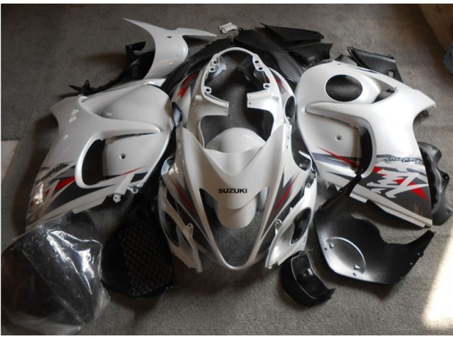 Bianco Nero Kit Carenatura Motocicletta Completo ABS Suzuki GSXR 1300 Hayabusa 2008-2019 Bianco Nero Kit Carenatura Motocicletta Completo ABS Suzuki GSXR 1300 Hayabusa 2008-2019
