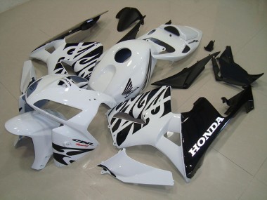 Bianco Nero Kit Completo Carenatura Moto ABS Honda CBR 600 RR 2005-2006