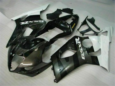 Bianco Nero Kits Carenatura Moto Completa Suzuki GSXR 1000 K3 2003-2004