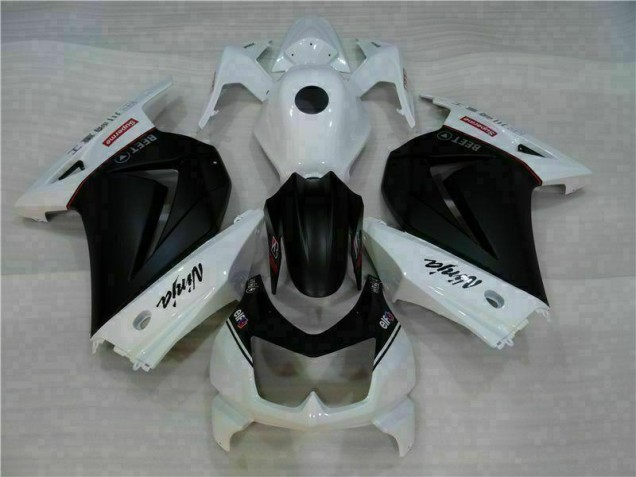 Bianco Nero Ninja Kit Carena Moto & Plastica Moto Kawasaki EX250 2008-2012